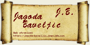 Jagoda Baveljić vizit kartica